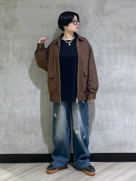 「アイテム（ブルゾン）」を使った、ミラさん（レディース・162cm・30代）の秋コーディネート