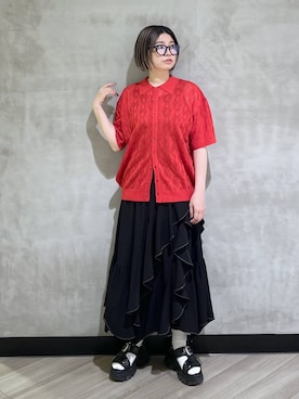 「PBLIM（ページボーイリム）のアイテム」を使った、ミラさん（レディース・162cm）の夏コーディネート