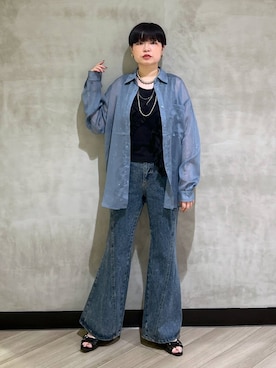 「高見え」｜「アイテム（サンダル）」を使った、ミラさん（レディース・162cm）の夏コーディネート