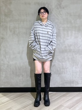 「アイテム（パーカー）」を使った、ミラさん（レディース・162cm・30代）の秋コーディネート
