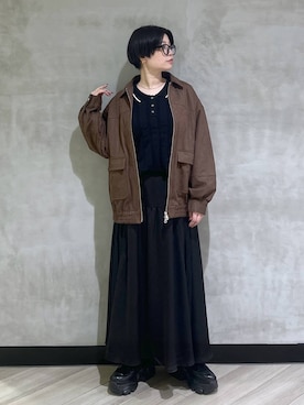 「アイテム（ブルゾン）」を使った、ミラさん（レディース・162cm・30代）の秋コーディネート