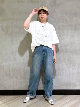 「アイテム（帽子）」を使った、ミラさん（レディース・162cm・30代）の夏コーディネート