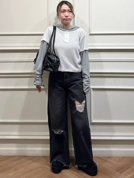 「archives（アルシーヴ）のアイテム（パンツ）」を使った、archivesさん（レディース・155cm）の秋コーディネート