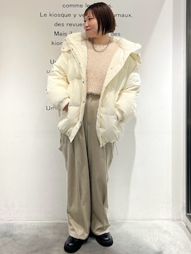 「archives（アルシーヴ）のアイテム（ダウンジャケット/コート）」を使った、archivesさん（レディース・157cm）の秋コーディネート