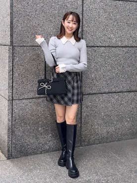「archives（アルシーヴ）のアイテム（スカート）」を使った、archivesさん（レディース・157cm）の秋コーディネート