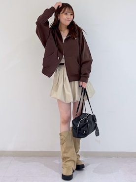 「archives（アルシーヴ）のアイテム（バッグ）」を使った、archivesさん（レディース・162cm）の秋コーディネート