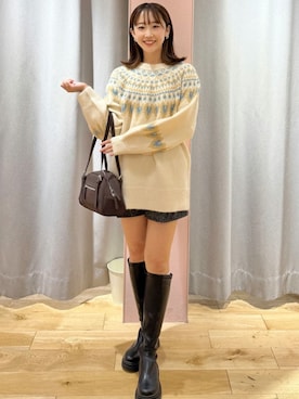 「ノルディックセーター」｜archivesさん（レディース・157cm）の秋コーディネート