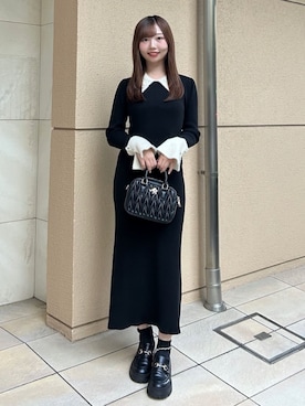 「綺麗めコーデ」｜「アイテム（ワンピース）」を使った、archivesさん（レディース・160cm）の冬コーディネート