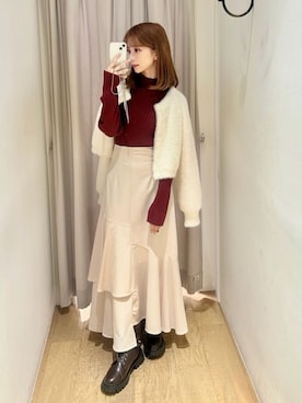 「綺麗めコーデ」｜「アイテム（ブーツ）」を使った、archivesさん（レディース・157cm）の冬コーディネート