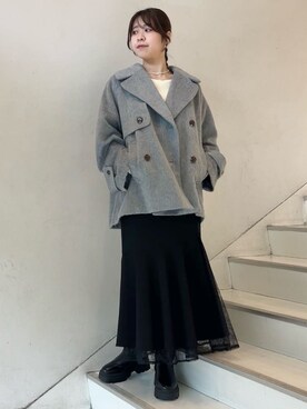 「archives（アルシーヴ）のアイテム（その他アウター）」を使った、archivesさん（レディース・162cm）の冬コーディネート