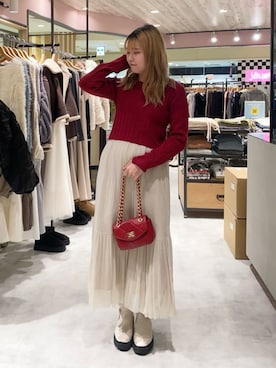 「archives（アルシーヴ）のアイテム（スカート）」を使った、archivesさん（レディース・164cm）の冬コーディネート