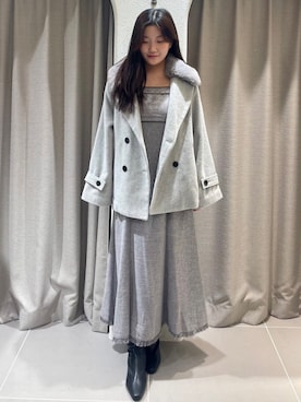 「アイテム（ピーコート）」を使った、archivesさん（レディース・155cm）の秋コーディネート