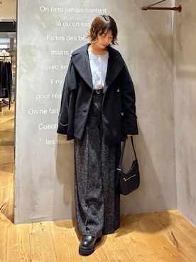 「アイテム（チェスターコート）」を使った、archivesさん（レディース・152cm）の秋コーディネート