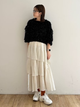 「archives（アルシーヴ）のアイテム（スカート）」を使った、archivesさん（レディース・160cm）の冬コーディネート