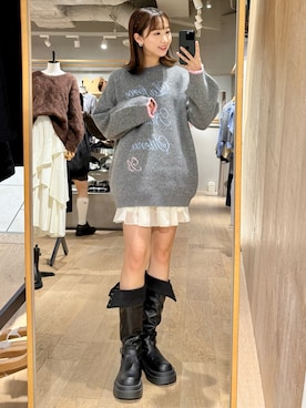 「archives（アルシーヴ）のアイテム（スカート）」を使った、archivesさん（レディース・157cm）の秋コーディネート