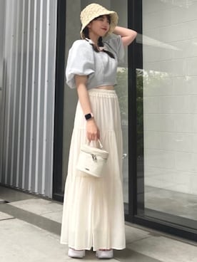 「archives（アルシーヴ）のアイテム（帽子）」を使った、archivesさん（レディース・149cm）の夏コーディネート