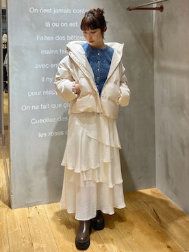 「archives（アルシーヴ）のアイテム（ジャケット/アウター）」を使った、archivesさん（レディース・152cm）の冬コーディネート