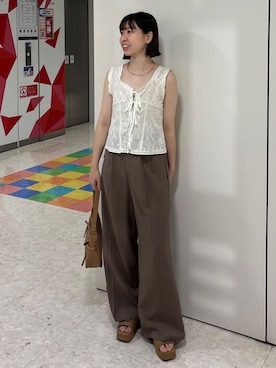 「archives（アルシーヴ）のアイテム」を使った、archivesさん（レディース・155cm）の夏コーディネート
