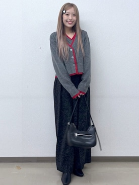 「archives（アルシーヴ）のレイヤードニットカーデアンサンブル（アンサンブル）」を使った、archivesさん（レディース・161cm）の秋コーディネート