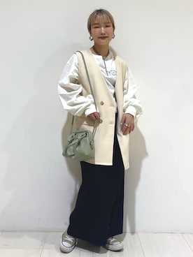「archives（アルシーヴ）のアイテム（その他アウター）」を使った、archivesさん（レディース・151cm）の春コーディネート