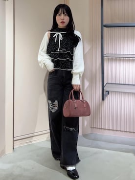 「archives（アルシーヴ）のアイテム（パンツ）」を使った、archivesさん（レディース・152cm）の秋コーディネート