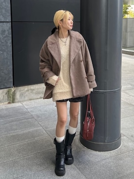 「archives（アルシーヴ）のアイテム（ジャケット/アウター）」を使った、archivesさん（レディース・159cm）の冬コーディネート