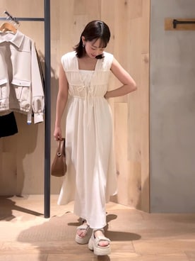 「archives（アルシーヴ）のアイテム（ワンピース/ドレス）」を使った、archivesさん（レディース・158cm）の夏コーディネート