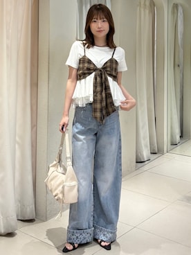 「archives（アルシーヴ）のアイテム（パンツ）」を使った、archivesさん（レディース・157cm）の夏コーディネート