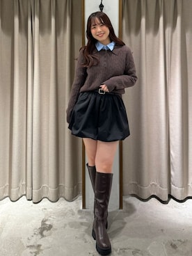 「archives（アルシーヴ）のアイテム（スカート）」を使った、archivesさん（レディース・158cm）の秋コーディネート