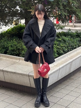 「archives（アルシーヴ）のアイテム（その他アウター）」を使った、archivesさん（レディース・157cm）の冬コーディネート