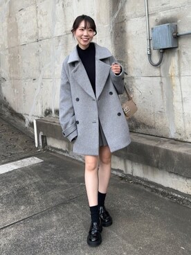 「archives（アルシーヴ）のアイテム（チェスターコート）」を使った、archivesさん（レディース・156cm）の冬コーディネート