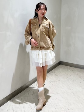 「archives（アルシーヴ）のアイテム（ジャケット/アウター）」を使った、archivesさん（レディース・156cm）の冬コーディネート