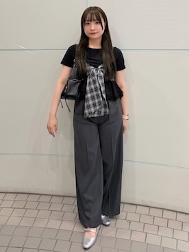 「archives（アルシーヴ）のアイテム（パンツ）」を使った、archivesさん（レディース・156cm）の夏コーディネート