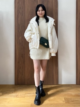 「archives（アルシーヴ）のアイテム（ブルゾン）」を使った、archivesさん（レディース・162cm）の冬コーディネート