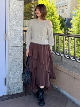 「archives（アルシーヴ）のアイテム（スカート）」を使った、archivesさん（レディース・161cm）の秋コーディネート