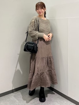 「綺麗めコーデ」｜「アイテム（ワンピース）」を使った、archivesさん（レディース・162cm）の冬コーディネート