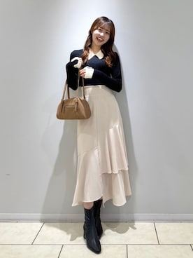 「アイテム（ボストンバッグ）」を使った、archivesさん（レディース・165cm）の秋コーディネート