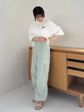 「archives（アルシーヴ）のアイテム（カーゴパンツ）」を使った、archivesさん（レディース・150cm）の夏コーディネート