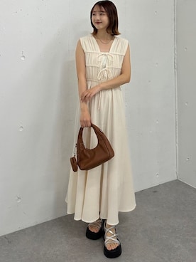 「archives（アルシーヴ）のアイテム（ワンピース/ドレス）」を使った、archivesさん（レディース・158cm）の夏コーディネート