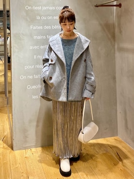 「archives（アルシーヴ）のアイテム（その他アウター）」を使った、archivesさん（レディース・152cm）の冬コーディネート