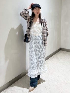 「archives（アルシーヴ）のアイテム（パンツ）」を使った、archivesさん（レディース・156cm）の春コーディネート