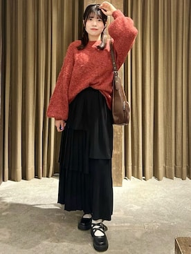 「archives（アルシーヴ）のアイテム（スカート）」を使った、archivesさん（レディース・158cm）の秋コーディネート