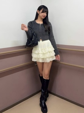 「archives（アルシーヴ）のアイテム（スカート）」を使った、archivesさん（レディース・162cm）の秋コーディネート