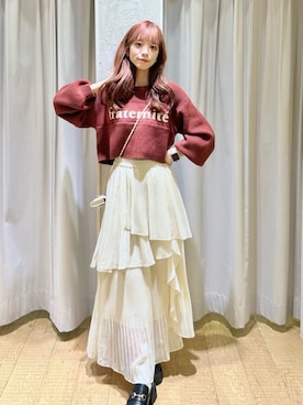 「ティアードスカート」｜「アイテム（ローファー）」を使った、archivesさん（レディース・157cm）の秋コーディネート