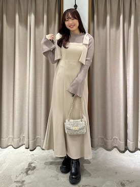 「綺麗めコーデ」｜「アイテム（ワンピース）」を使った、archivesさん（レディース・158cm）の冬コーディネート