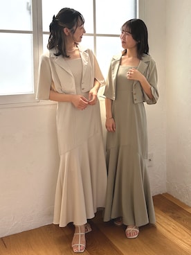 「archives（アルシーヴ）のアイテム（その他アウター）」を使った、archivesさん（レディース・157cm）の春コーディネート