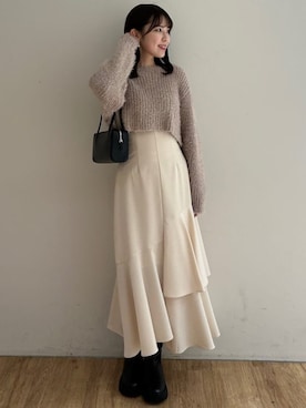 「スカートコーデ」｜archivesさん（レディース・160cm）の冬コーディネート