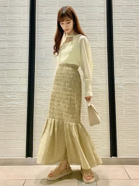 「archives（アルシーヴ）のアイテム（アンサンブル）」を使った、archivesさん（レディース・157cm）の春コーディネート