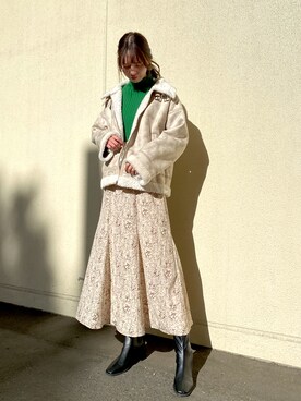「archives（アルシーヴ）のアイテム（その他アウター）」を使った、archivesさん（レディース・158cm）の冬コーディネート