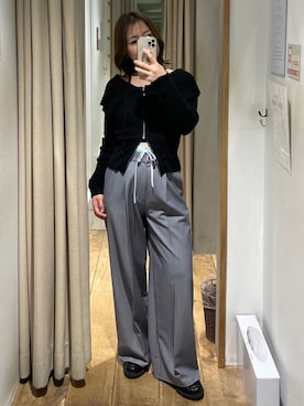 「archives（アルシーヴ）のアイテム（スラックス）」を使った、archivesさん（レディース・149cm）の冬コーディネート